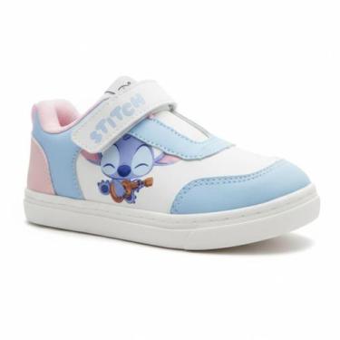 Imagem de Tênis Disney Baby Stitch Infantil com tiras autocolantes Confortável, 