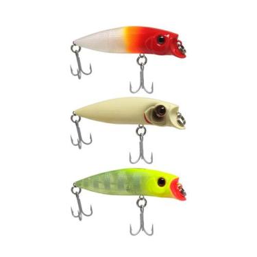 Imagem de Kit 3 Iscas Artificiais Pesca Meia Água Marine Sports Brava 77 7,7cm 7