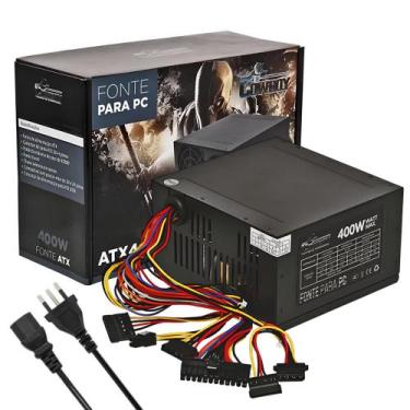 Imagem de Fonte 400W Alta Potência e Segurança para PCs Gamer com Conectores Div