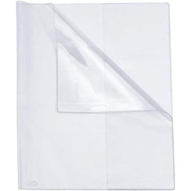 Imagem de Kit 5 Capas Ajustáveis para Caderno Brochura Maxi Acessórios 8904 em PVC Transparente