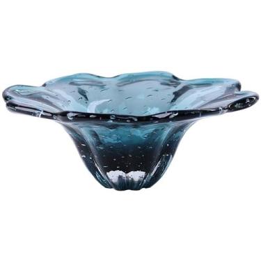 Imagem de Murano centro mesa vidro 26x10cm cor azul -L Hermitage - L'Hermitage, 