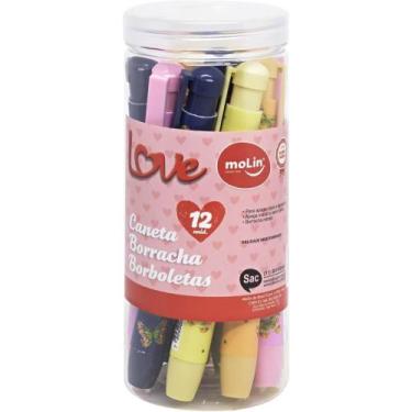 Imagem de Borracha Caneta Love Borboletas 4 Modelos POTE-12 - Molin