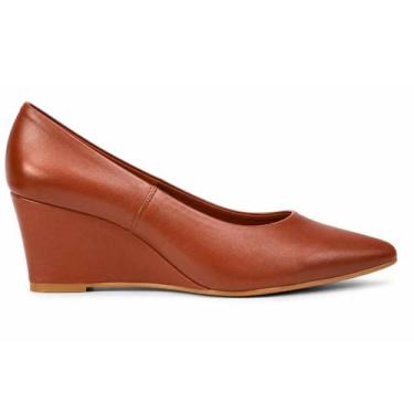 Imagem de Sapato Scarpin Feminino Bottero Couro Premium, Conhaque, 37