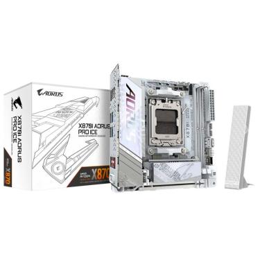 Imagem de Placa Mãe X870I AORUS Pro Ice com DDR5 e Pcie 5.0 Wi-Fi 6E Branco Gigabyte