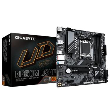 Imagem de Placa Mãe Gigabyte B650M D3HP com Socket AM5 e DDR5, Pcie 5.0, RGB e Áudio 7.1, Micro ATX e 4x SATA 6GB-S e Bivolt