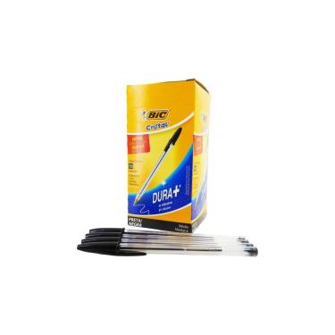 Imagem de Caneta Esferográfica BIC Cristal 1.0MM Ponta Média Escrita Macia Caixa com 50 Unidades Preta