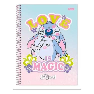 Imagem de Caderno C/D 10 Matérias Stitch 160 Folhas Foroni Capa Sortida, modelo 