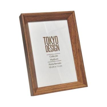 Imagem de Porta Retrato Basic Tokyo Design Moldura MDF 10x15cm, Madeira