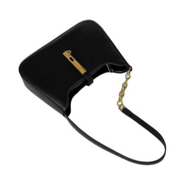 Imagem de Bolsa Crossbody Feminina de Couro PU - Alças de Alta Qualidade, Preto