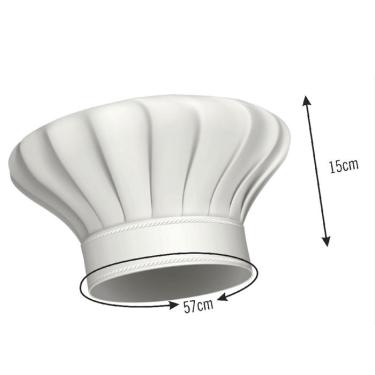 Imagem de Avental Com Touca Cozinheiro Preto E Branco