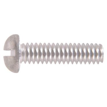 Imagem de Hillman 1125 Parafuso de máquina com fenda de cabeça redonda de alumínio 6-32 x 3/4" Pacote com 40