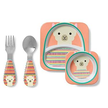 Imagem de Kit Pratos e Talheres Infantil Zoo Lhama- Skip Hop