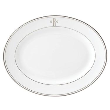 Imagem de Lenox Prato de jantar com monograma de bloco de platina Federal, R