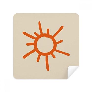 Imagem de Pintura à mão laranja sol óculos pano pano pano pano limpeza de tela tecido de camurça pacote com 2