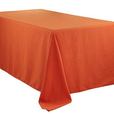 Imagem de SARO LIFESTYLE Toalha de mesa diária com design casual, 228,6 x 274,3 cm, abóbora