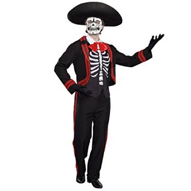 Imagem de Dreamgirl Masculino Dude of The Dead, Preto/vermelho, XG