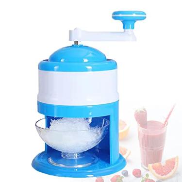 Imagem de Máquina manual de triturador de gelo, misturador multifunção com lâminas de aço inoxidável para máquina de cone de neve para leite, sorvete, bebidas frias, frutas e coquetéis