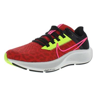 Imagem de Nike Tênis feminino Air Zoom Pegasus 38 Mix tamanho 39, cor: vermelho/volt/preto, Vermelho/Volt/Preto, 9.5