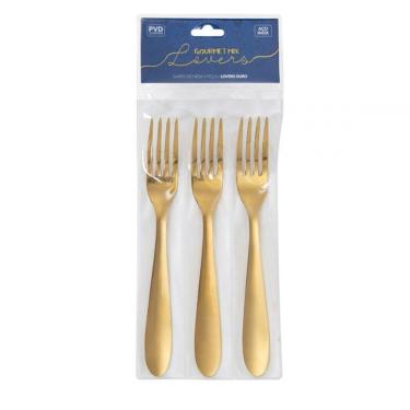 Imagem de Garfo de Mesa Lovers Cobre 3 Peças Gourmet Mix