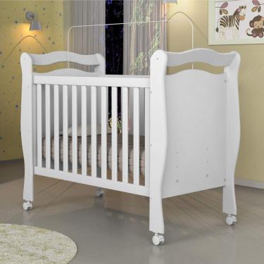 Imagem de Berço com Suporte Mosquiteiro Alvin J&A Móveis Branco