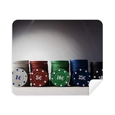 Imagem de Pano de limpeza de tela para jogos de cartas Chip Card Game com 2 peças de tecido de camurça