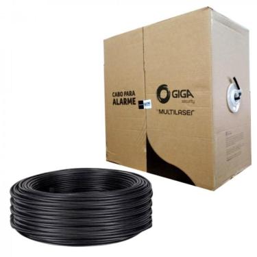 Imagem de Caixa Cabo De Rede E Alarme Preto 4 Pares Cat5 300 Metros