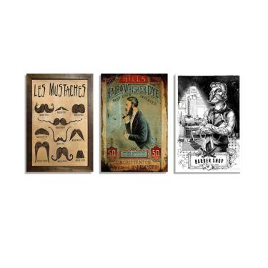 Imagem de Kit Quadro Decorativo Cerveja 3 Peças Uni 045 20x30cm