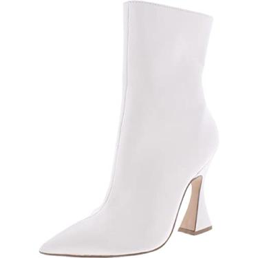 Imagem de Steve Madden Bota feminina Vivy Ankle Boot, Couro branco, 8.5