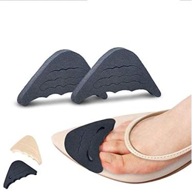 Imagem de 2 pares de enchimento de bico de sapato, inserções de sapato reduzem o deslizamento para a frente e melhoram o impacto dos sapatos, levemente grandes demais para bombas, sapatilhas, tênis de salto alto, masculino, feminino, infantil, Black+skin Color