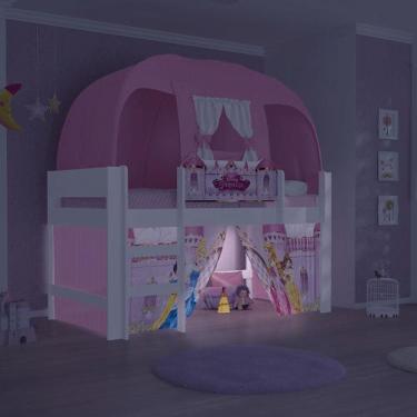 Imagem de Cama Infantil Princesas Disney Play Com Barraca E Iluminação - Pura Ma