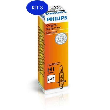 Imagem de Kit 3 Lampada Philips H1 Gm Cobalt 1.8 8V 12 A 13 Farol Alto