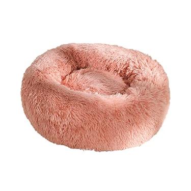 Imagem de Cama de cachorro calmante donut fofo carinho cama de gato rosquinha redonda cama de animal de estimação para gatos e cães pequenos aconchegante macio interior gato cama almofada de animal de estimação, 3,2GG