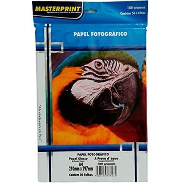 Imagem de Papel Fotografico Inkjet A4 Glossy 180g Masterprint 50 Fls