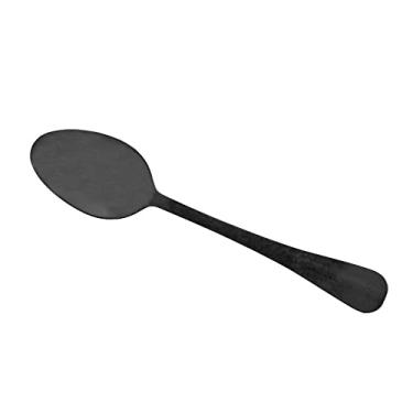 Imagem de CJ 6 COLHERES P/MESA DE AÇO INOX POSITANO PRETO 18cm