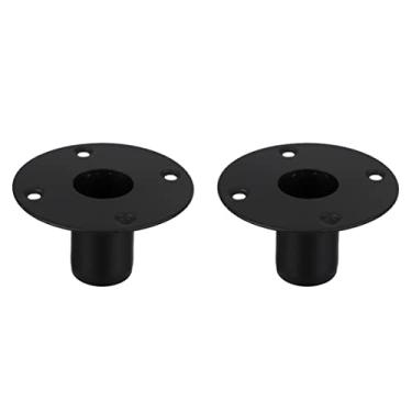 Imagem de 2 Peças Fundo De Ferro Alto Falante Suporte De Cone De De Cd Chapéu De Montagem De Alto-falante Stands De Alto-falantes Almofadas De Alto-falante Caixas De Som Pólo