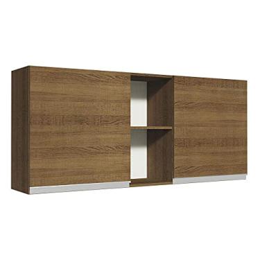 Imagem de Armário Aéreo Madesa Glamy 150 cm 2 Portas e 2 Nichos - Rustic
