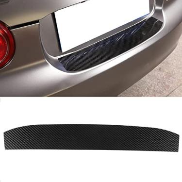 Imagem de OUKENS Protetor de porta-malas traseiro de carro, substituição de tira protetora de para-choque traseiro preta para Mazda MX‑5 2009‑2014(Preto)