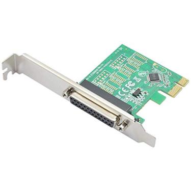 Imagem de Jeirdus PCIe Cartão Combo Serial Paralela, RS-232 Porta serial COM e DB25 Porta paralela LPT para conversor adaptador de cartão PCI Express WCH382 Chip com suporte baixo, PCIE to DB25
