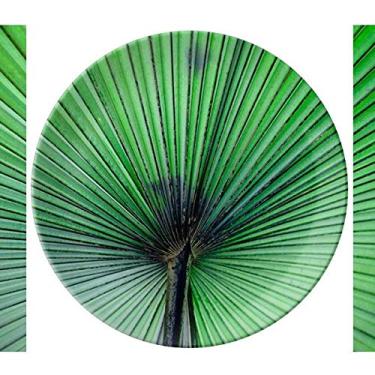 Imagem de Foto de folhas frescas Placa natureza decorativa de porcelana Salver Prato de jantar