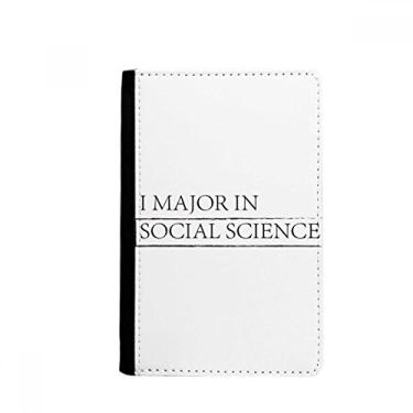 Imagem de Porta-passaporte com citação I Major In Social Science Notecase Burse capa carteira porta-cartões