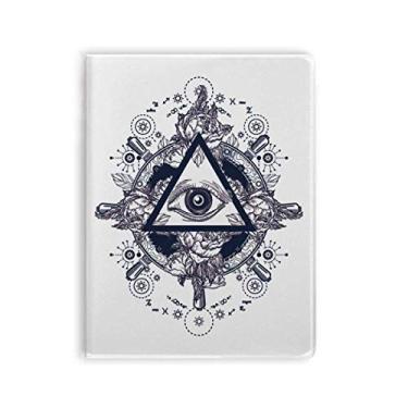 Imagem de Caderno com estampa de arte triangular, capa de chiclete, capa macia