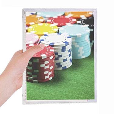Imagem de Caderno de fotos para jogos de mesa verde Chip Diário Folhas soltas Recarregável Diário Papelaria