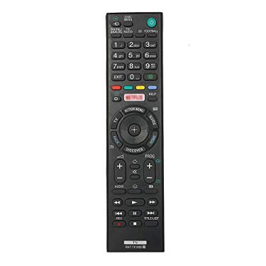 Imagem de Tomshin Controle remoto de substituição inteligente para Sony TV Controle remoto de TV de tamanho portátil fácil de pegar preto