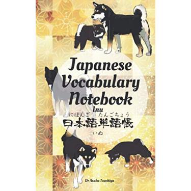 Imagem de Japanese Vocabulary Notebook Inu: Memorize Japanese Word, Genkouyoushi and lined paper with Checkbox, Kanji reading space, Hiragana, Katakana