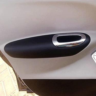 Imagem de OZEQO 4 peças de couro painel da porta do carro apoio de braço capa protetora guarnição, apto para peugeot 301 2014 2015 2016 2017 2018