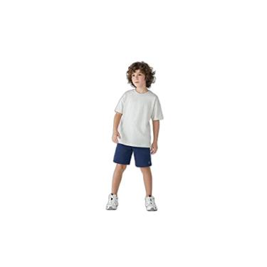 Imagem de Bermuda Básica Infantil Menino Em Moletom Azul Escuro 008