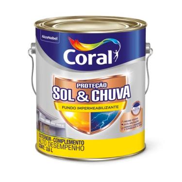 Imagem de PROTEÇÃO SOL & CHUVA FUNDO IMPERMEABILIZANTE BRANCO 3,6L - CORAL