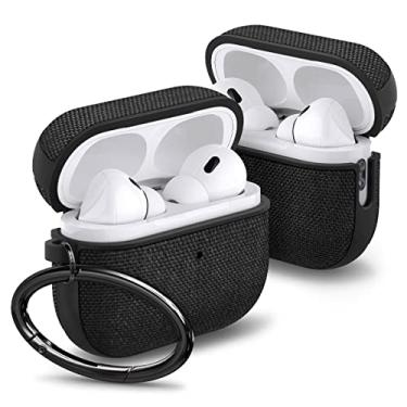 Imagem de Spigen Urban Fit Compatível com Airpods Pro 2 Capa 2023/2022 (USB-C/Lightening Cable) Tecido Premium - Preto