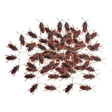 Imagem de Esquirla 100 unidades de lembrancinhas para festa de baratas falsas, brinquedos complicados engraçados, simulação de barata artificial, baratas falsas, s