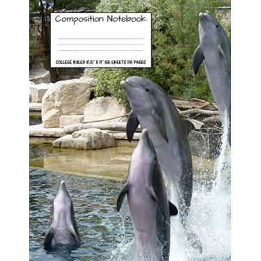 Imagem de Composition Notebook: College Ruled Dolphin Water Cute Composition Notebook, Girl Boy School Notebook, College Notebooks, Composition Book, 8.5" x 11": 4